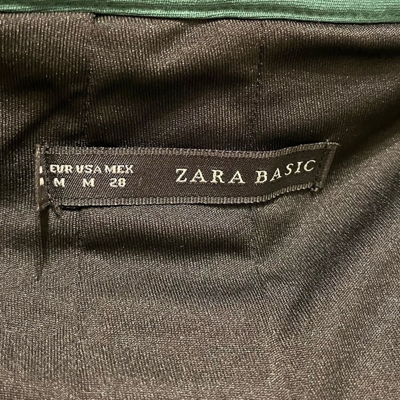 Zara Emerald Green Floral Lace Pencil Skirt Size Medium - Picture 6 of 6